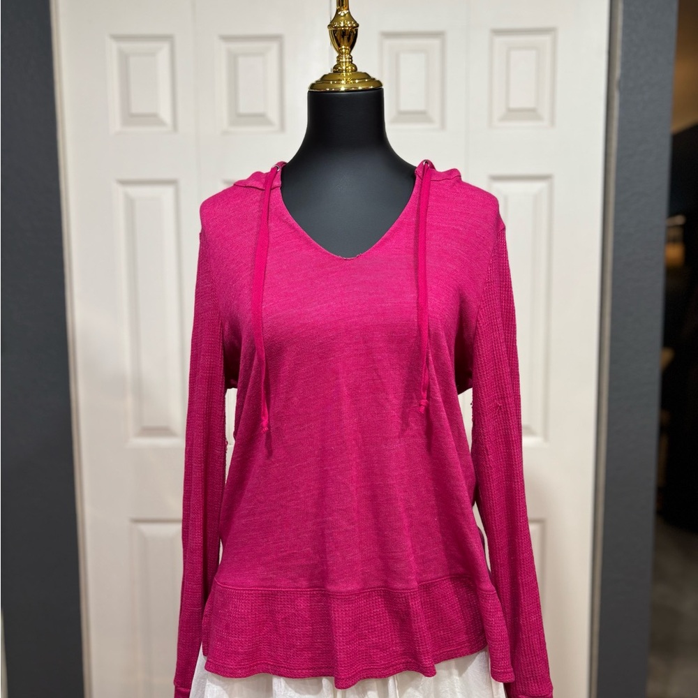 🔶3/$50🔸 SPLENDID Fuchsia/Hot Pink Hooded Sweatshirt/tunic hoodie